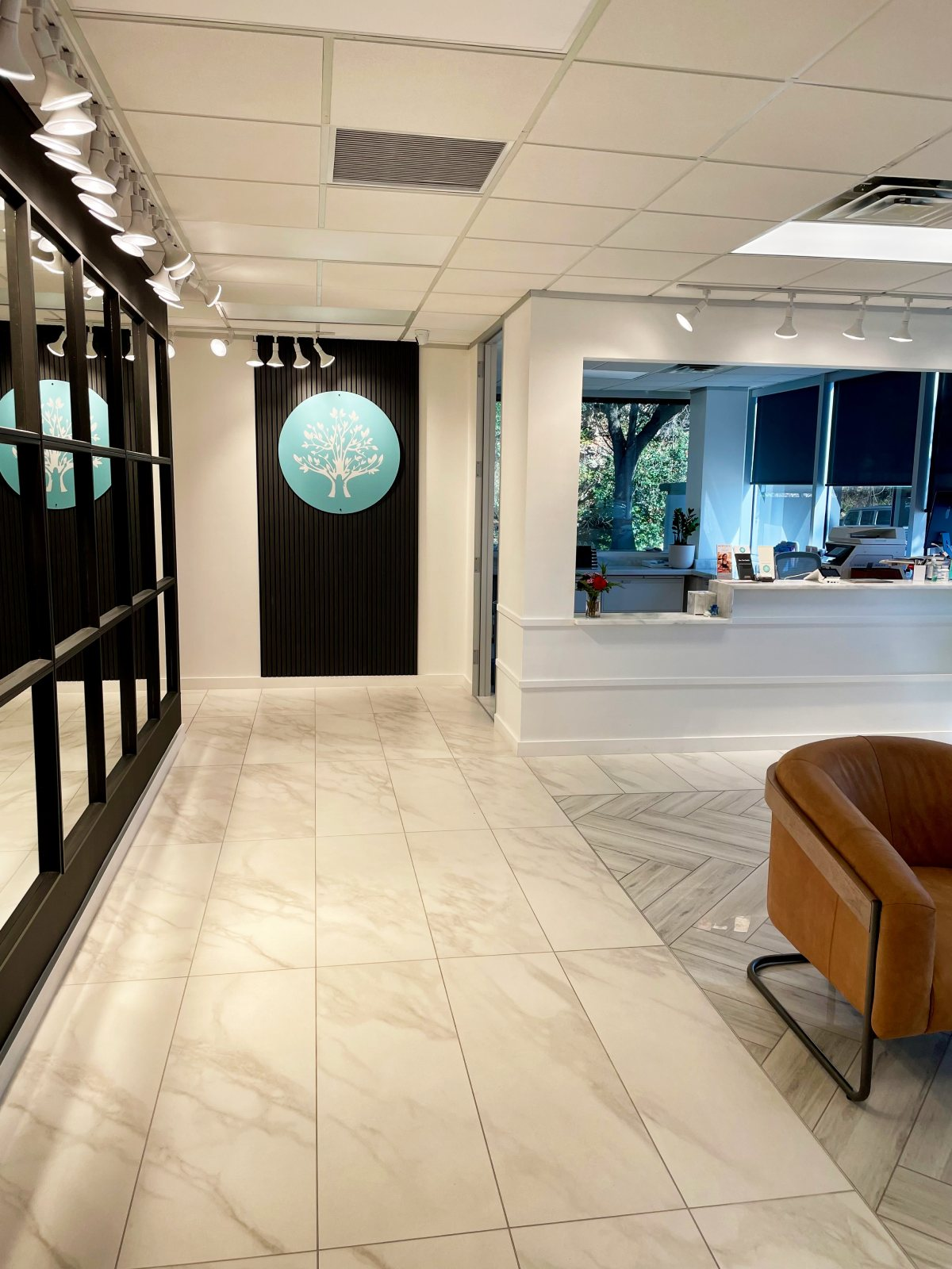 Blue Tree Health clinic reception area in Austin, Texas
